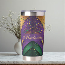 Art Deco Mardi Gras verzierte grüne violette Golds