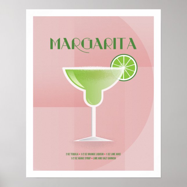 Art Deco Margarita Poster (Vorne)