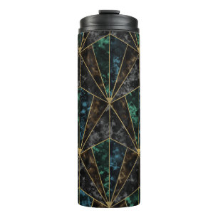 Art-Deco-Marmor: Malachite Luxury Thermosbecher