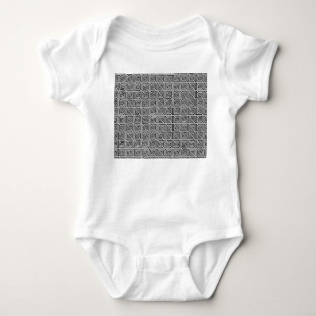 Art Deco Mazes Baby Strampler (Vorderseite)