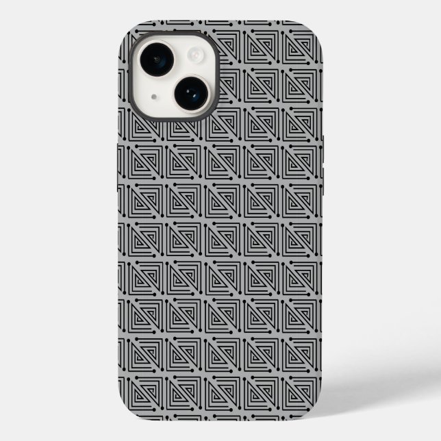 Art Deco Mazes Case-Mate iPhone 14 Hülle (Rückseite)