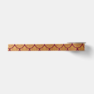 Art Deco Meerjungfrau Schuppen - Magenta Satinband