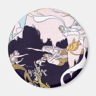 Art Deco Meerjungfrauen Magnet