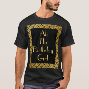 Art Déco Meerjungfrauenskala - Schwarz & Gold zum  T-Shirt