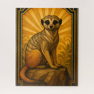 Art Deco Meerkat Illustration
