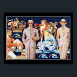 Art Deco Mens Fashion Vintage Poster<br><div class="desc">Art Deco Mens Fashion Vintage Poster Vintag,  historische Bild,  Meerjungfrau,  Meerjungfrau Souvenir,  Vintage Touristensouvenir,  franz. Souvenir Vintag,  Deko Herren Mode Vintag,  Mode 1930er-Jahre Jugendstil,  Mode Männer Meerjungfrau Posen Modelle,  Geschichte,  Landschaft,  Stadt Gebäude,  1920,  Stadtbild,  Ozean,  Plakate</div>