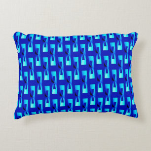 Art Deco Metallic Geometric - Cobalt Blue Dekokissen