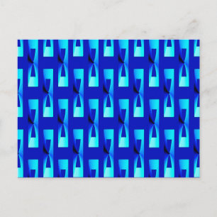 Art Deco Metallic Geometric - Cobalt Blue Postkarte