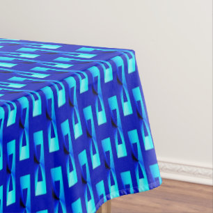 Art Deco Metallic Geometric - Cobalt Blue Tischdecke