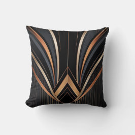 Art Deco Metallic Geometric Elegance Kissen