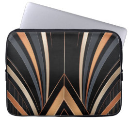 Art Deco Metallic Geometric Elegance Laptopschutzhülle