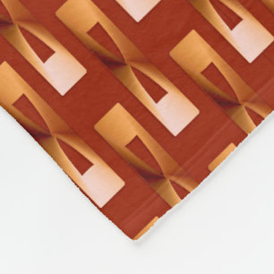 Art Deco Metallic Geometric - Kupfer und Rost Fleecedecke