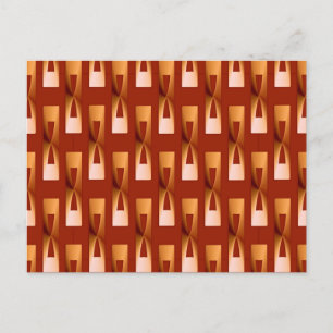 Art Deco Metallic Geometric - Kupfer und Rost Postkarte
