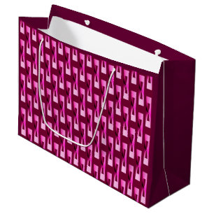 Art Deco Metallic Geometrisch - Orchidee und Lila Große Geschenktüte