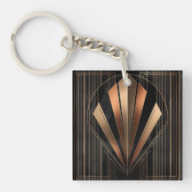 Art Deco Metallische Geometrische Eleganz