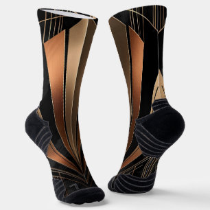 Art Deco Metallische Geometrische Eleganz Socken
