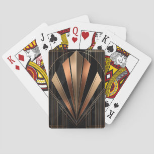 Art Deco Metallische Geometrische Eleganz Spielkarten