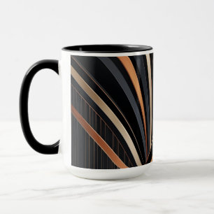 Art Deco Metallische Geometrische Eleganz Tasse