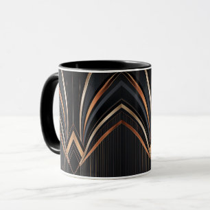 Art Deco Metallische Geometrische Eleganz Tasse