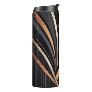Art Deco Metallische Geometrische Eleganz Thermosbecher