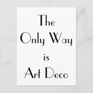 Art-Deco-Methode nur Typografie Postkarte