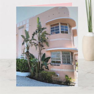 ART DÉCO MIAMI BEACH Carte de voeux ANNIVERSAIRE