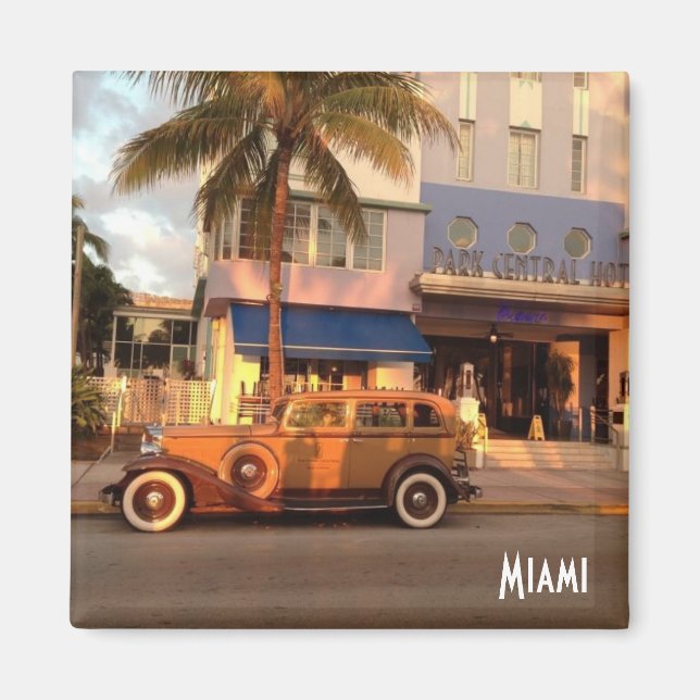 Art Deco Miami Beach Magnet (Vorne)