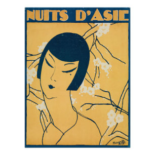 Art Deco Minimalistische Frau Poster