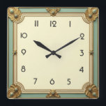 Art Deco Mint Quadratische Wanduhr<br><div class="desc">Großartiges Uhrendesign. Du wirst es wie andere Liebe bekommen. Sie können dieses Design auch für andere Produkte verwenden,  die Sie mögen,  oder Ihren Text anpassen und hinzufügen. Folgen Sie mir für mehr. Vielen Dank. Ich wünsche Ihnen einen schönen Tag.</div>