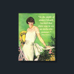 Art-Deco-Mode: Motivierend Winterangebot Leinwanddruck<br><div class="desc">Diese Abbildung stammt von einem People's Zuhause Journal, das in den 1920er Jahren gedruckt wurde. Wenn Sie eine schöne Frau in einem wunderschönen weißen Kleid, umgeben von einem Garten im Sommer. Ich habe es mit einem motivierend Zitat von Albert Camus erweitert, das uns daran erinnert, dass wir, egal wie trostlos...</div>