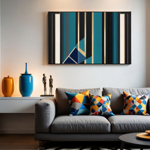 Art Déco Moderne Abstrait Lignes Verticales