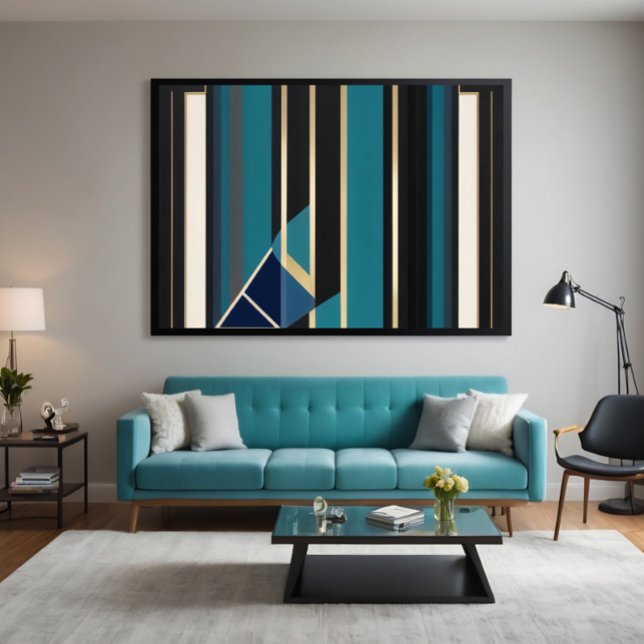 Art Déco Moderne Abstrait Lignes Verticales (Créateur téléchargé)