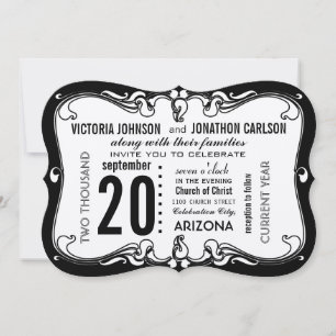Art Deco Moderne Hochzeit Einladung
