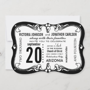 Art Deco Moderne Hochzeit Einladung