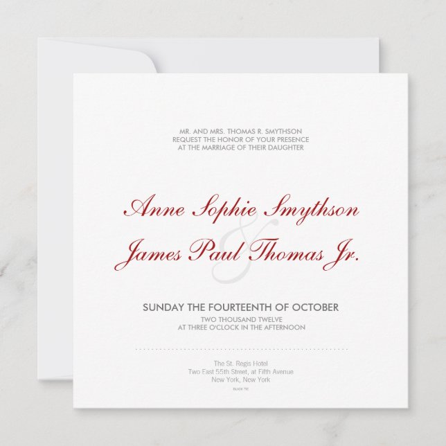 Art Deco Moderne Hochzeitseinladung Einladung (Vorderseite)