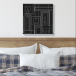 Art Deco Monochrome Print Wrapped Canvas Leinwanddruck<br><div class="desc">Mit diesem modernen,  abstrakten Leinwand können Sie jeden Wohnraum vergrößern.</div>