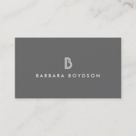 ART DECO MONOGRAM INITIAL LOGO IN GRAU UND WEISS VISITENKARTE