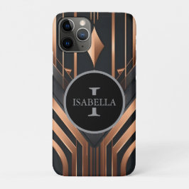 Art Deco Monogramm Kreis Namensdesign Case-Mate iPhone Hülle