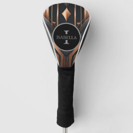 Art Deco Monogramm Kreis Namensdesign Golf Headcover