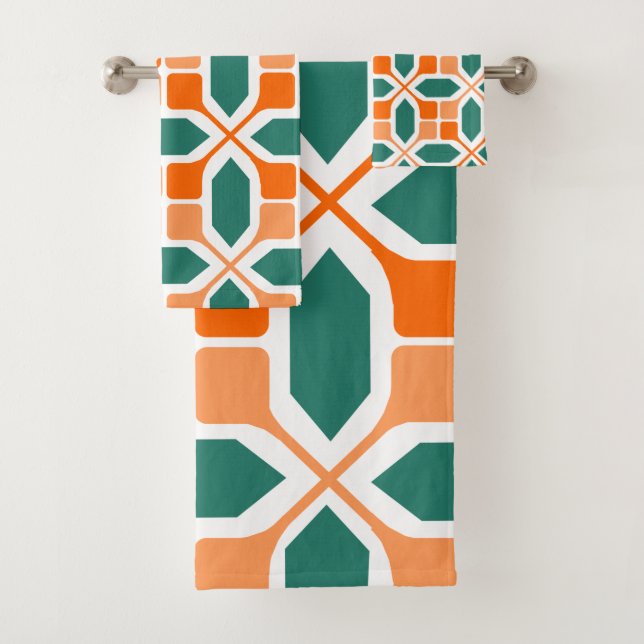 Art Deco Mosaic Badhandtuch Set (Insitu)