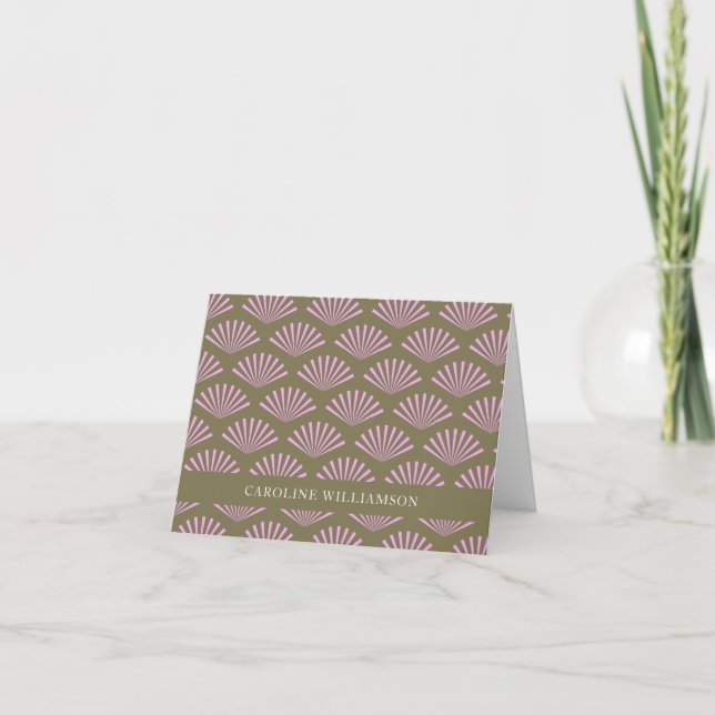 Art Déco Motif Olive et Lavande Personnalisé (Devant)