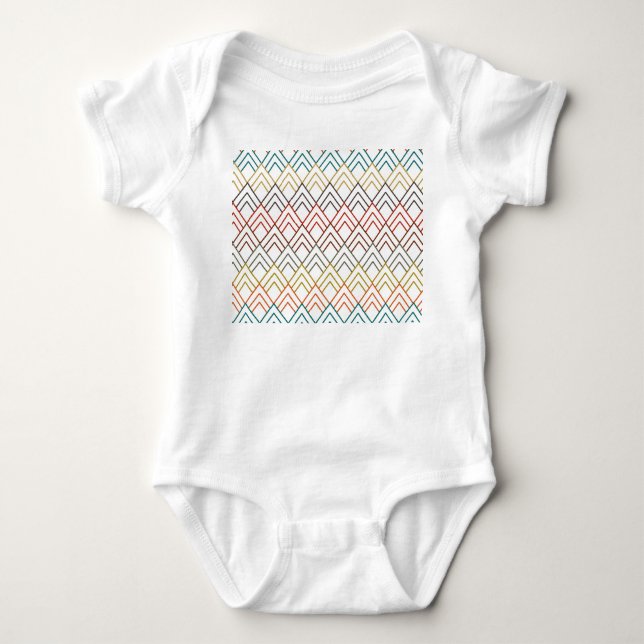 Art Deco Mountains Baby Strampler (Vorderseite)