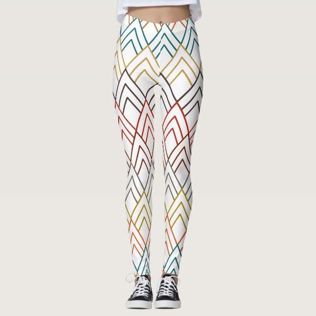 Art Deco Mountains Leggings (Vorderseite)