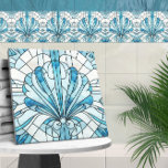Art Déco - Muschel aus gefestigtem Glas Fliese<br><div class="desc">Art Déco - Muschel aus gefestigtem Glas</div>