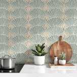 Art Deco Muschel Blockprint Peel & Stick Tapete<br><div class="desc">Mit diesem stilvollen Art Deco Muschel Blockprint Peel & Stick Tapete stärken Sie Ihre Inneneinrichtung. Dieses elegante Design mit sich überschneidenden Motiven aus der Muschel in aquamarin- und beigefarbenen Farbtönen strahlt Eleganz und eine Touch Vintagen Charmes aus. Der Blockdruckstil verleiht dem Ganzen ein handgefertigtes und handgefertigtes Ambiente, das sich perfekt...</div>