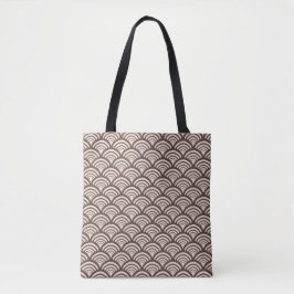 Art Deco Muschel Bogen Schokoladenbraun Tasche