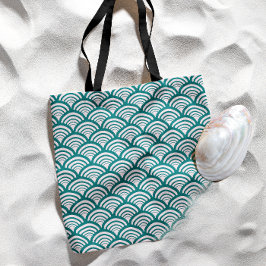 Art Deco Muschel Bogen Türkis Tasche