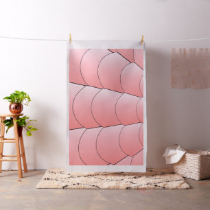 Art Deco Muschel Design Rosa Stoff