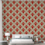 Art Deco Muster 02 - Milano Red auf Off-White Tapete<br><div class="desc">Art Deco Muster 02 - Milano Red auf Off-White</div>