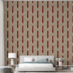 Art Deco Muster 03 - Mitternachtsrot auf Off-White Tapete<br><div class="desc">Art Deco Muster 03 - Mitternachtsrot auf Off-White</div>